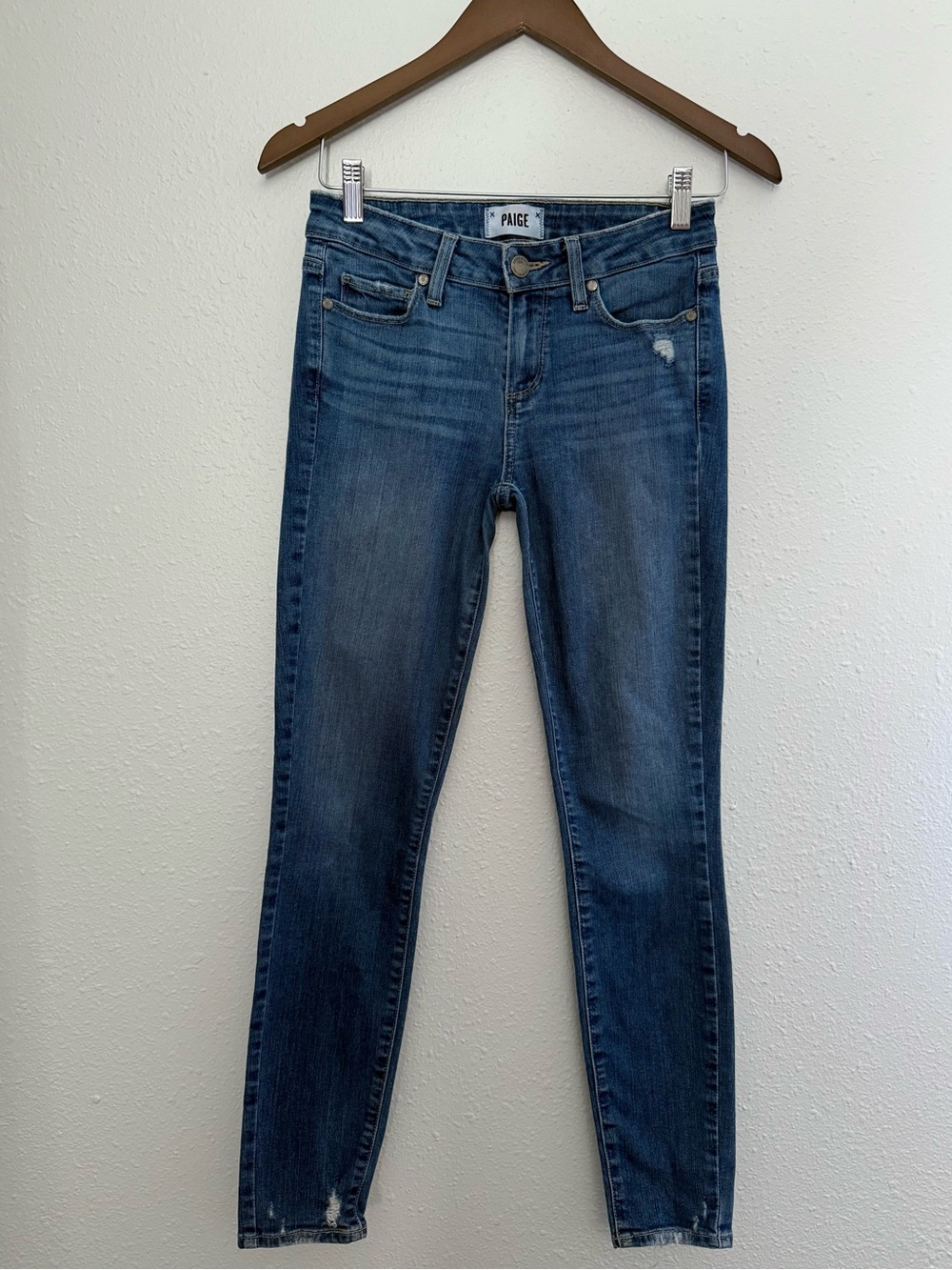 PAIGE Verdugo Ankle Skinny Jeans Size 26 Medium Wash Stretch Denim